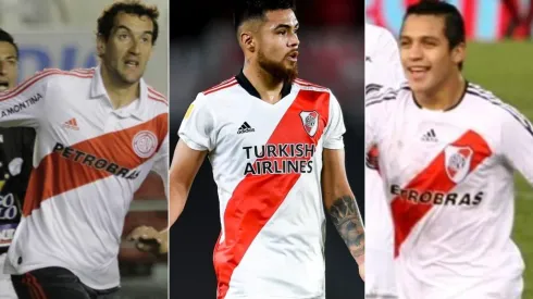 Alayes, Díaz y Sánchez, tres de los doce jugadores que vistieron las camisetas de River y Colo Colo a lo largo de la historia.