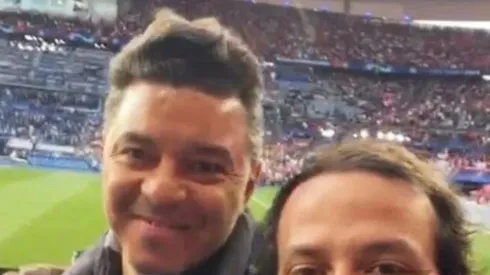 El Muñeco dijo presente en la final de la Champions League.