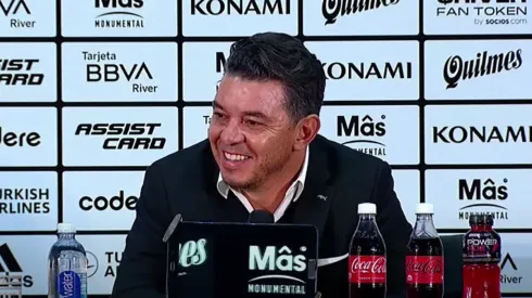 El Muñeco dio una conferencia de prensa bastante inusual la última vez que River jugó contra el Decano.
