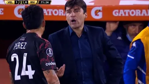 El DT de Vélez y el capitán de River protagonizaron un picante cara a cara en Liniers.