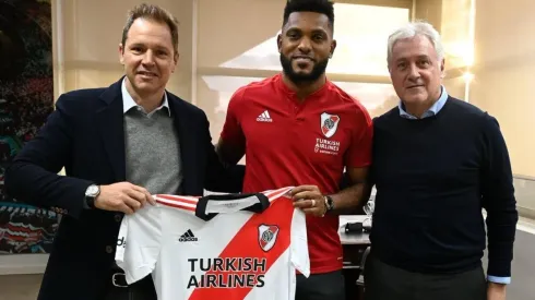 Miguel Borja fue presentado como nuevo jugador del Más Grande