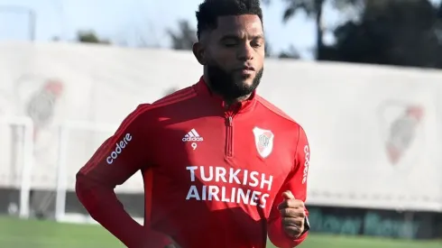 Miguel Ángel Borja se motró feliz por su llegada a River en este mercado de pases, habló de Gallardo, de su amistad con Juanfer desde las 12 años y del futuro.