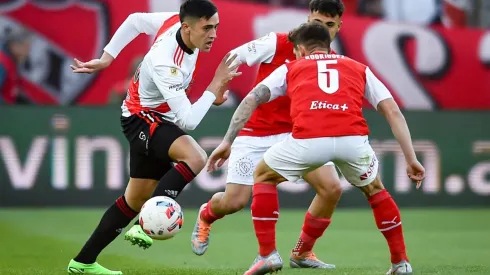Pablo César Solari jugó su primer partido como titular en River.