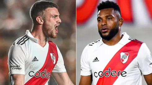 Lucas Beltrán y Miguel Ángel Borja pelean por un puesto en la delantera de River.