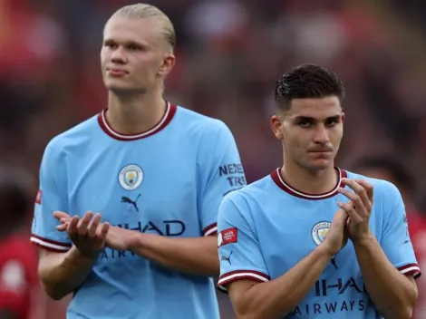 Haaland volvió a hablar maravillas sobre Julián Álvarez