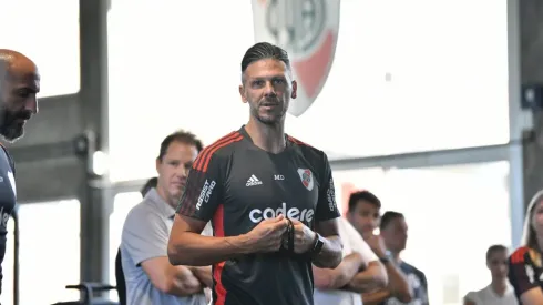 Escuchá al DT de River en la previa del debut en el campeonato local.