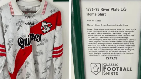 El histórico Manto Sagrado de River en una de las tiendas más grandes del mundo.