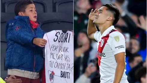 Pablo Solari jugó un partidazo y le cumplió el sueño a un pequeño fanático.