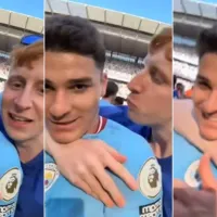 INCREÍBLE: el video viral del hincha que se metió para saludar a Julián