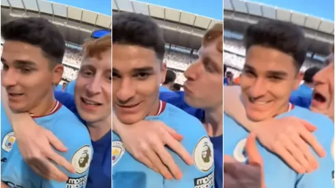 La divertida secuencia que vivió Julián con un fanático del City.