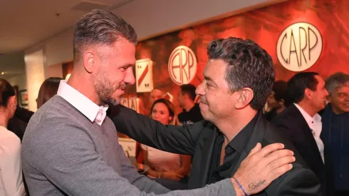 Un encuentro esperado por los hinchas: Gallardo y Demichelis, cara a cara. (Foto: Prensa River).