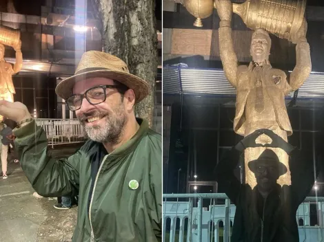 El cantante argentino que visitó la estatua de Gallardo: "No es tan impactante en vivo"