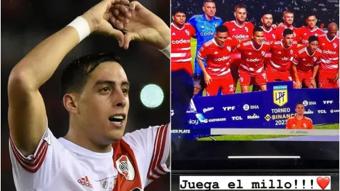 El Mellizo alentó al Más Grande mientras aguarda la resolución de su llegada.