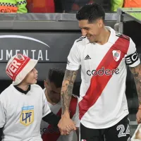 River le cumplió el sueño a Enzo, un pequeño hincha que entró a la cancha con los jugadores