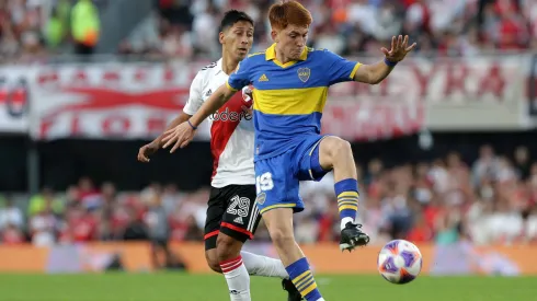 Aliendro en el último superclásico que ganó River 1 a 0.