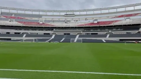 ¿El campo de juego del Monumental? Un verdadero billar.