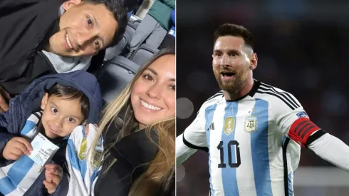 El Peti Aliendro disfrutó el triunfo de Argentina en familia.