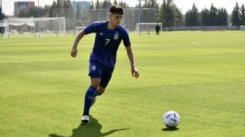 Pablo Solari jugó desde el arranque en el Sub 23 frente a Bolivia.