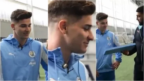 Julián Álvarez habló en inglés