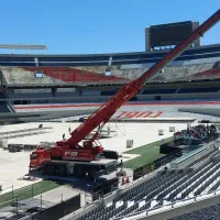 Arrancan los recitales: comenzó la colocación del escenario en el Monumental