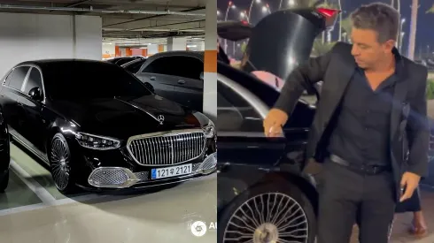 Los detalles del auto con el que Gallardo llegó al duelo del Al Ittihad.