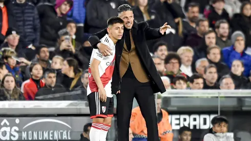 Demichelis junto a Claudio Echeverri.