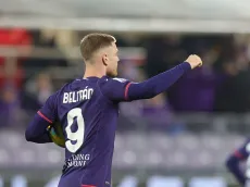 Lucas Beltrán marcó un golazo de cabeza en la Fiorentina