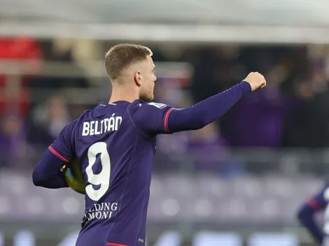 Lucas Beltrán marcó un golazo de cabeza en la Fiorentina