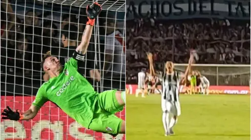 El confuso festejo de un defensor de Excursionistas en el penal de Armani.