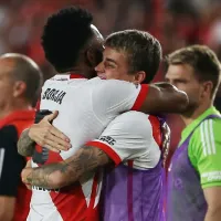 Miguel Borja sigue de racha: diez goles y otro festejo especial en River