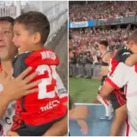 Lo que la TV no mostró: la emoción del hijo de Rodrigo Aliendro tras el golazo de su papá