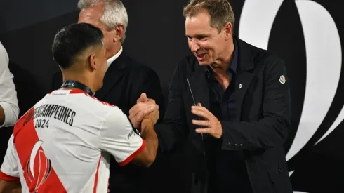 Jorge Brito y Rodrigo Aliendro en la premiación en Córdoba. (Foto: Prensa River).