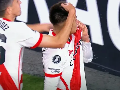 El festejo especial del Diablito Echeverri en su primer gol por Libertadores