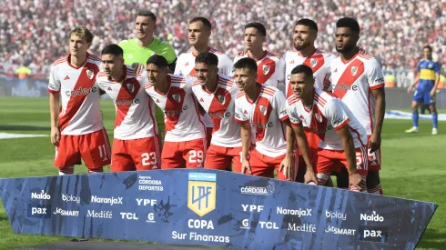 Los once titulares de River en el Superclásico.