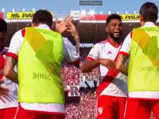 El festejo especial de Borja con Fonseca en el gol a Boca
