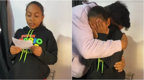 Su padrastro le regaló la entrada para ver a River por primera vez y la nena rompió en llanto.