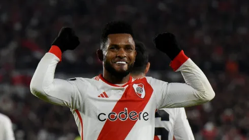Miguel Ángel Borja, el goleador de la noche en la que River se clasificó al Mundial de Clubes 2025. (Foto: LPM / Diego Haliasz).