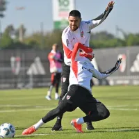 El picante cruce entre Paulo Díaz y Claudio Echeverri en el entrenamiento de River