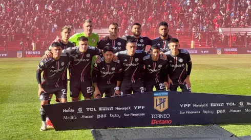 Los once titulares de River en La Paternal.