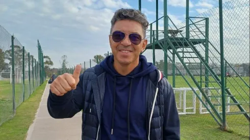 Gallardo estuvo presente en River Camp viendo a su hijo. Foto: Juveniles River