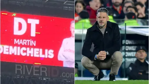 Los hinchas de River respaldaron al DT en el Monumental.