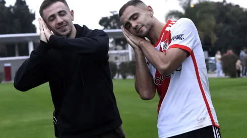 Los hermanos Peña Biafore, luego del triunfo de River en el Superclásico.