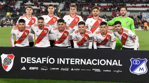 Los once titulares de River ante Millonarios.