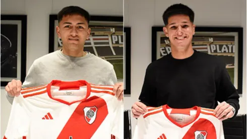 Los dos juveniles que firmaron su primer contrato con el Más Grande.