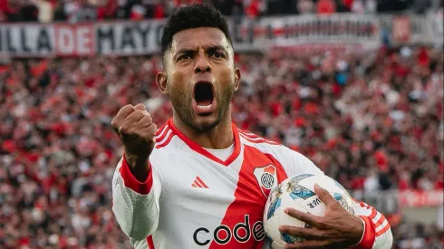 Miguel Borja empató para River ante Lanús.