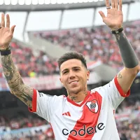 Volvió a su casa: Enzo Fernández dijo presente en el Monumental para ver River vs. Lanús