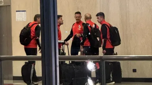 Demichelis en la concentración en Puerto Madero.