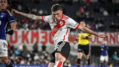 Carboni disputó sus primeros minutos en River durante el amistoso ante Millonarios a mediados de julio.