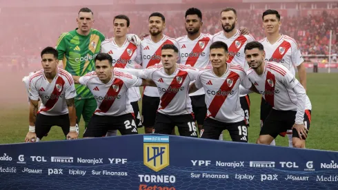 Los once titulares de River en Avellaneda.