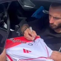 El gran gesto de Germán Pezzella con varios hinchas de River tras finalizar el entrenamiento